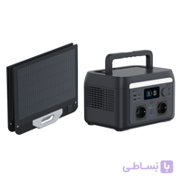 پاور استیشن 300 وات نیک پاور به همراه پنل خورشیدی 100 وات قابل حمل با گارانتی طلایی