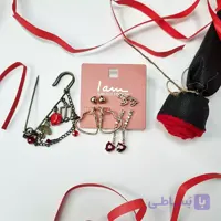 پک هدیه گوشواره و سنجاق سینه