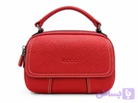 ecco Women’s Textured Leather Top Handle Bag-Red