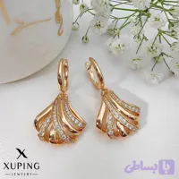 گوشواره آویز نگین دار شیک و پرطرفدار دخترانه طرح طلا ژوپینگ