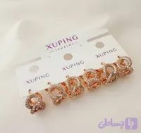 گوشواره کارتیر پرنگین دخترانه طرح طلا ژوپینگ اصل