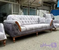 مبل راحتی هشت نفره مدل پاریس با میزعسلی
