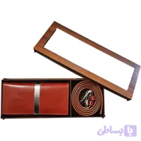 ست هدیه چرم طبیعی دو تکه مردانه کد ۷۶۴