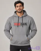 هودی مردانه طوسی طرح MIND YOUR OWN BUSINESS