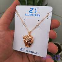 گردنبند گرگ طرح طلا با زنجیر