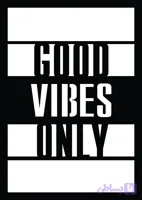 استیکر چوبی طرح Good Vibes Only