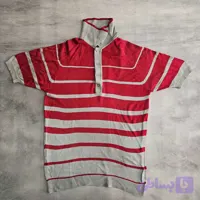 بافت دکمه‌دار قرمز راه‌راه اورجینال The Men’s Store