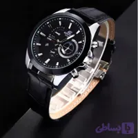 ساعت کاسیو ادی فایس مردانه بند چرمی طرح سه موتوره