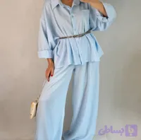 شومیز شلوار لینن ونوس چروک ریز زنانه وارداتی عمده