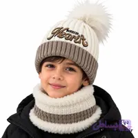 شال و کلاه بچگانه خزدار مدل بافتنی شال رینگی 1275