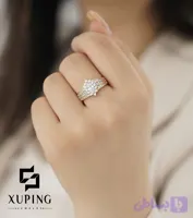 انگشتر ژوپینگ اصل با روکش طلا کد XPR909-2