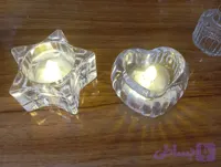 شمع ال ای دی در دو نمونه قلب و ستاره