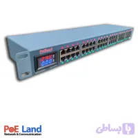 پچ پنل PoE گیگ 24 پورت PoELAND-20024G با نمایشگر جریان و ولتاژ