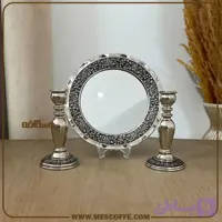 آینه شمعدان مسی گل یاس