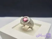 انگشتر نقره گارنت اصلی (کد Q7A3M)