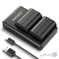پک دو عدد باتری LP-E6 و هاب کنون نیور | NEEWER 2 Pack 2200mAh LP-E6P/LP-E6NH Replacement Batteries &amp; USB Dual Charger
