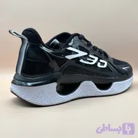 کتانی زنانه مشکی براق لژدار مدل 730