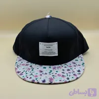 کلاه اسنپ بک مشکی مدل flower