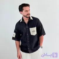 پیراهن جین دورنگ مدل 1951 (کد 072FJ)