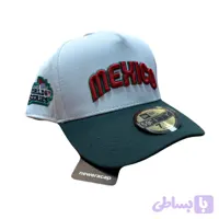 کلاه بک فیت بیسبالی سفید طرح MEXICO (کد KKYCQ)