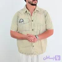 پیراهن جین خاکی مدل CAP (کد 45VUY)
