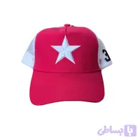 کلاه کپ بیسبالی قرمز مدل STAR
