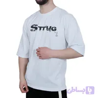 تیشرت آستین کوتاه مردانه سفید طرح ساده