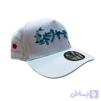 کلاه بک فیت بیسبالی سفید طرح japan (کد 6ABWK)