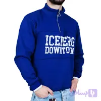 دورس مردانه یقه نیم زیپ آبی طرح ICE