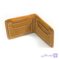 کیف پول چرم طبیعی قفل دار تمام دست‌دوز