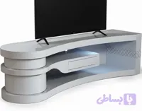 میز تلویزیون مدل اسکار برند کارینو سایز ۱۸۰ هایگلاس چراغ دار