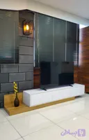 میز تلویزیون مدل لیندا برند کارینو سایز ۱۸۰ دو تکه جدید و مدرن