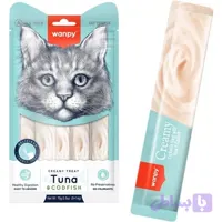 بستنی گربه ونپی با طعم ماهی تن و ماهی کاد Tuna & Codfish وزن 14 گرم -1 عددی - پت شاپ فنچول