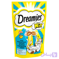 تشویقی گربه دریمیز طعم ماهی و پنیر Dreamies Cat Snack with Cheese & Salmon (کد 2KPZR)