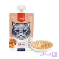 و قیمت پودینگ گربه ونپی طعم ماهی سالمون، مرغ و هویج |Wanpy Soup Salmon, Chicken & Carrot
