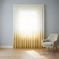 پرده حریر ژورژت طرح طلاکوب - فروشگاه پرده آماده تیکو‌ دکو