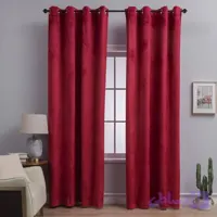 پرده مخمل کالیفرنیا رنگ زرشکی (قیمت هر قواره)