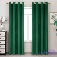 پرده مخمل کالیفرنیا رنگ سبز (قیمت هر قواره)