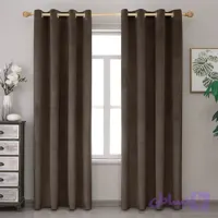 پرده مخمل کالیفرنیا رنگ قهوه ای (قیمت هر قواره)