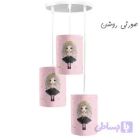 لوستر کودک طرح دختر موفرفری مدل LBR-PD3-010