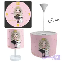 لوستر و آباژور کودک طرح موفرفری و خرگوش مدل LBR-SET-018 به همراه ساعت
