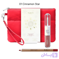 ست رژ دو مرحله ای و مداد لب کیکو میلانو KIKO Milano Snow-Kissed Holiday My Perfect Combo Lips Gift Set – 01 Cinnamon Star