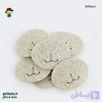 پوزه عروسک نمدی حیوانات ۳×۲ سانتی‌متر با برش لیزری گل کالا