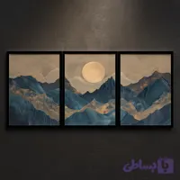 تابلو بوم غروب طلایی
