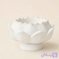 بیس خام لوتوس پایه‌دار سنگ مصنوعی قطر ۱۰ سانت | مناسب هفت‌سین و شات شمع