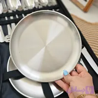 ست ظروف مسافرتی ۴ نفره استیل کیف دار 20پارچه