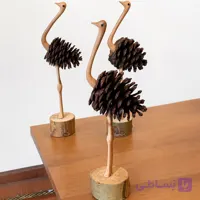 مجسمه شتر مرغ چوبی
