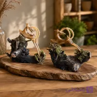 مجسمه چوبی بز دکوری