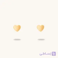 گوشواره طلا میخی قلب توپر