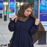 شال کشی لبه نگین دار کریشه قهوه ای کد 3308